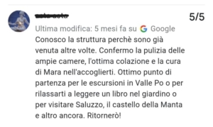 Recensione entusiasta di un ospite sul soggiorno 